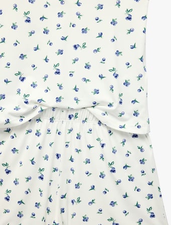 Dantel Detaylı V Yaka Kolsuz Çiçekli Pijama Takımı