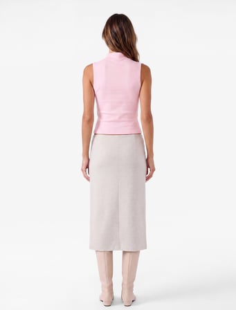 Slim Fit Dikiş Detaylı Midi Boy Kalem Etek