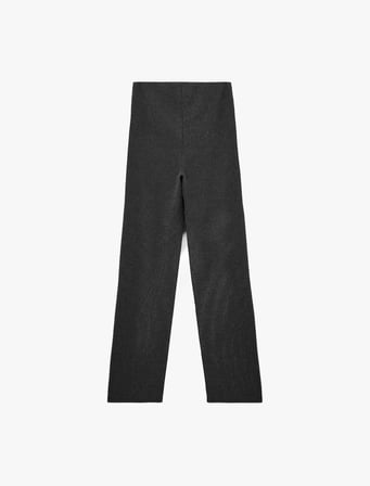 Bürümcük Kumaş Dokulu Slim Fit Hafif İspanyol Paça Pantolon