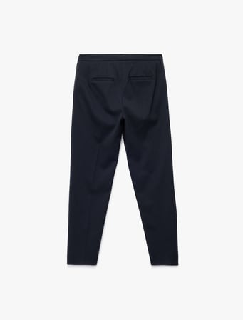 Viskon Karışımlı Regular Fit Duble Paça Cep Detaylı Cigarette Pantolon