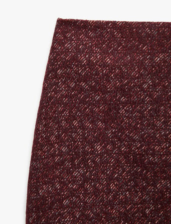 A Kesim Slim Fit Parıltılı Mini Tüvit Etek