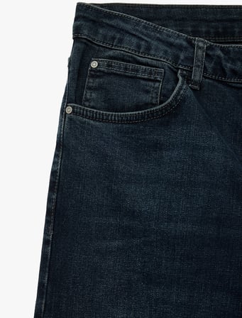 Pamuklu Normal Bel Straight Fit Jean Pantolon - Mark Jean
