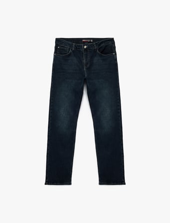 Pamuklu Normal Bel Straight Fit Jean Pantolon - Mark Jean