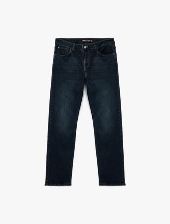 Pamuklu Normal Bel Straight Fit Jean Pantolon - Mark Jean