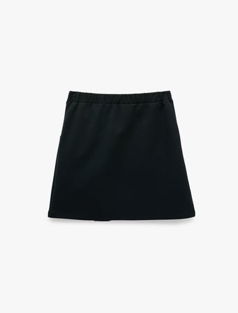 Pamuk Karışımlı Pileli Basic Etek
