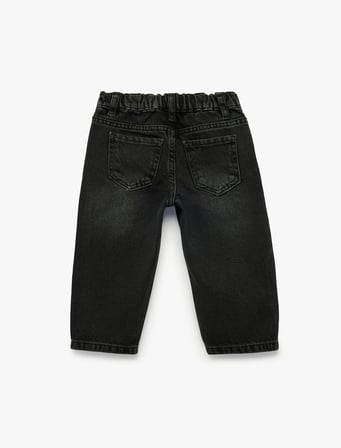 Cep Detaylı Pamuklu Denim Pantolon