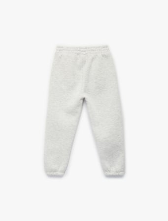 Cepli Beli Lastikli Pamuklu Şardonlu Basic Jogger Eşofman Altı