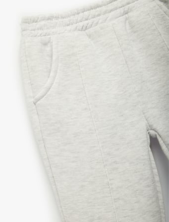 Cepli Beli Lastikli Pamuklu Şardonlu Basic Jogger Eşofman Altı