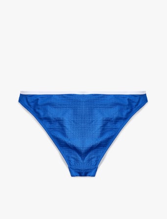 Koton X Sibil Çetinkaya - Renk Kontrastlı Dokulu Kobalt Mavi Bikini Altı