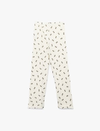 Pamuklu Rahat Kalıp Ayıcık Baskılı Pijama Altı