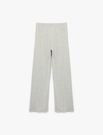 Pamuk Karışımlı Beli Lastikli Pijama Altı
