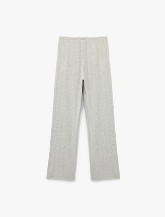 Pamuk Karışımlı Beli Lastikli Pijama Altı