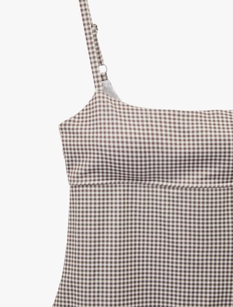 Slim Fit İp Askılı Pencere Detaylı Mini Spor Elbise
