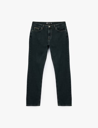 Pamuklu Cepli Normal Bel Straight Fit Jean Pantolon - Mark Jean