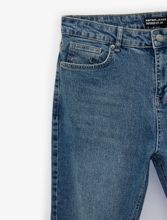 Regular Fit Normal Bel Pamuklu Tapered Jean Pantolon - Joe Jean