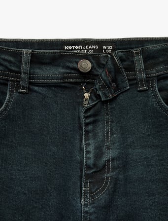 Pamuklu Cepli Normal Paça Tapered Jean Pantolon - Joe Jean