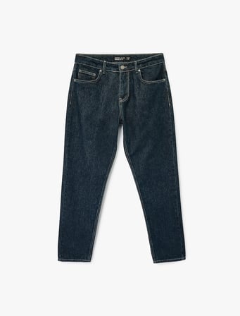 Pamuklu Normal Bel Tapered Fit Jean Pantolon