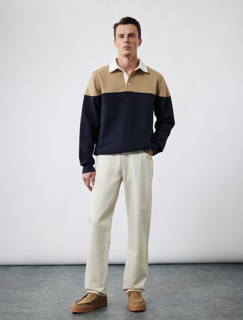 Pamuklu Normal Bel Cep Detaylı Vintage Straight Jean Pantolon