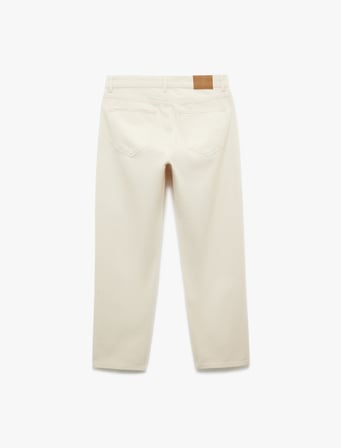 Pamuklu Normal Bel Cep Detaylı Vintage Straight Jean Pantolon
