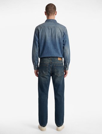 Normal Bel Pamuklu Vintage Straight Fit Jean Pantolon