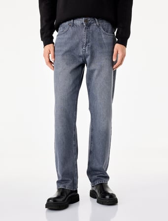 Pamuklu Normal Bel Cepli Vintage Straight Fit Jean Pantolon
