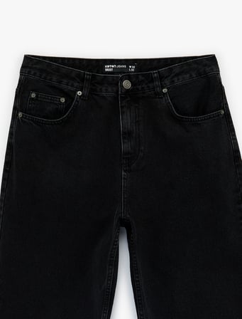 Cepli Normal Bel Oversize Pamuklu Baggy Jean Pantolon