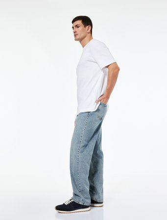 Normal Bel Pamuklu Bol Kalıp Baggy Jean Pantolon