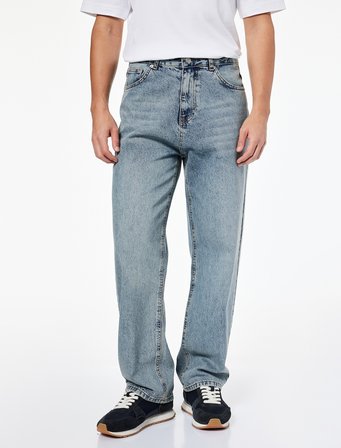 Normal Bel Pamuklu Bol Kalıp Baggy Jean Pantolon