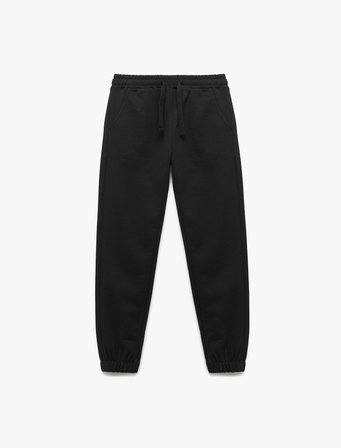 Beli Lastikli Cepli Basic Jogger Eşofman Altı