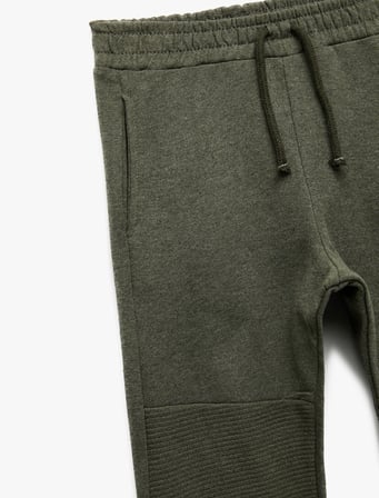 Beli Lastikli Cep Detaylı Şardonlu Jogger Eşofman Altı