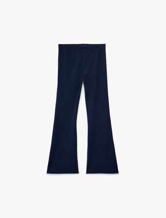 Beli Lastikli Slim Fit İspanyol Paça Tayt