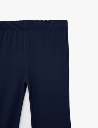 Beli Lastikli Slim Fit İspanyol Paça Tayt