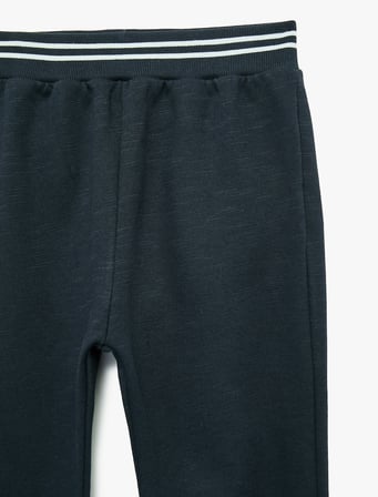 Pamuklu Beli Lastikli Şardonlu Jogger Eşofman Altı