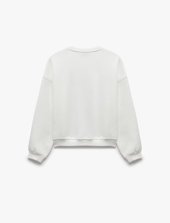 Stitch Lisanslı Baskılı Rahat Kalıp Şardonlu Bisiklet Yaka Uzun Kollu Sweatshirt