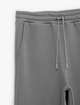 Üç İplik Şardonlu Cepli Beli Bağcıklı Jogger Eşofman Altı