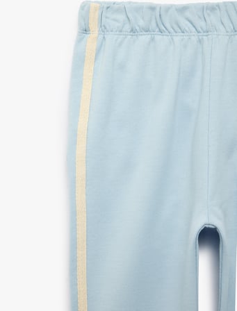 Fiyonk Detaylı Beli Lastikli Pamuklu Şardonlu Jogger Eşofman Altı