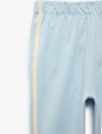 Fiyonk Detaylı Beli Lastikli Pamuklu Şardonlu Jogger Eşofman Altı