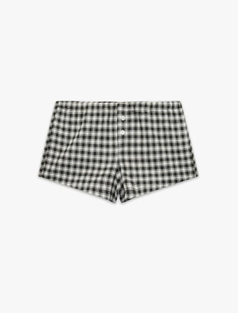 Beli Lastikli Rahat Kesim Düğme Detaylı Şort Pijama Altı
