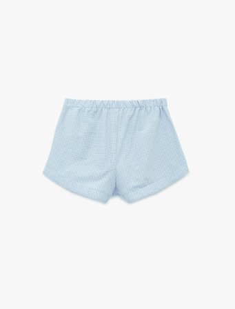 Rahat Kalıp Pamuk Karışımlı Pötikareli Şort Pijama Altı