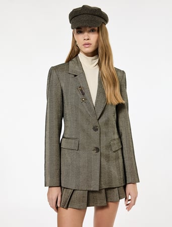 Düğmeli Uzun Kollu Slim Fit Blazer Ceket