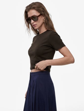 Pamuklu Slim Fit Kısa Kollu Bisiklet Yaka Basic Tişört