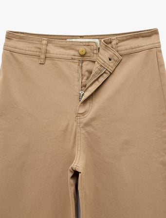Cepli Rahat Kalıp Kesik Paça Yüksek Bel  Jean Pantolon - Culoette Jean