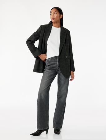 Normal Bel Düz Paça Jean Pantolon - Straight Fit Jean