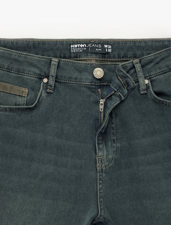 Pamuklu Normal Bel Slim Fit Jean Pantolon - Brad Jean