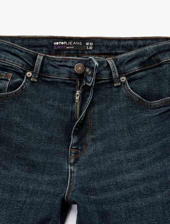 Normal Bel Pamuklu Slim Fit Jean - Brad Jean