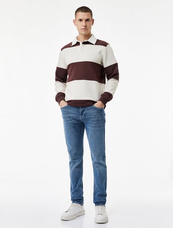Pamuklu Normal Bel Slim Fit Jean Pantolon - Brad Jean