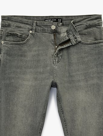 Pamuklu Normal Bel Slim Fit Jean Pantolon - Brad Jean