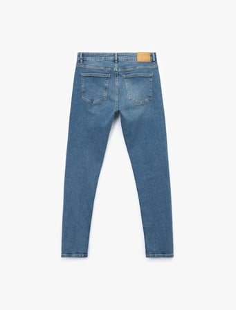 Normal Bel Cepli Pamuklu Slim Fit Jean Pantolon - Brad Jean