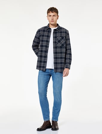 Normal Bel Pamuklu Cepli Slim Fit Jean Pantolon - Brad Jean