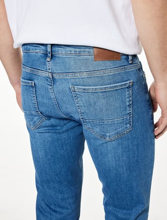Normal Bel Pamuklu Cepli Slim Fit Jean Pantolon - Brad Jean